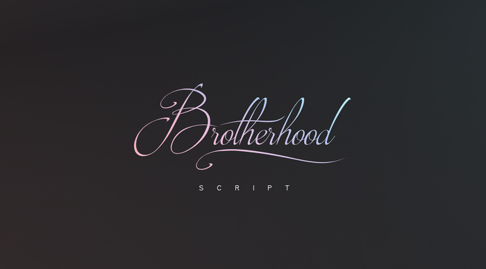 Brotherhood Script Font poster