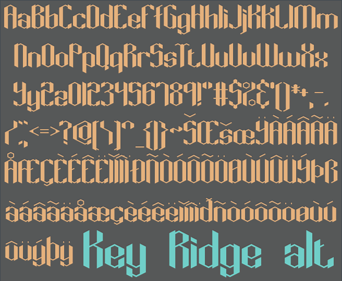 Key Ridge BRK Font poster