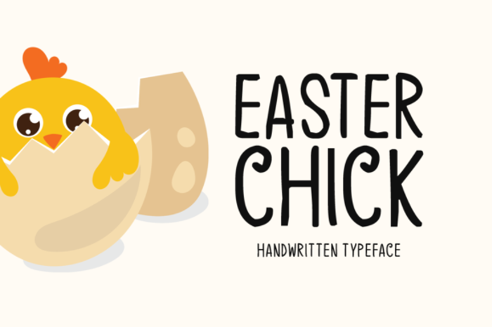 Easter Chick Font poster