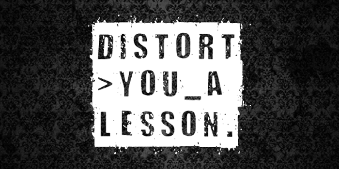 Distort You A Lesson Font poster