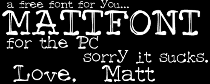 Mattfont Font poster