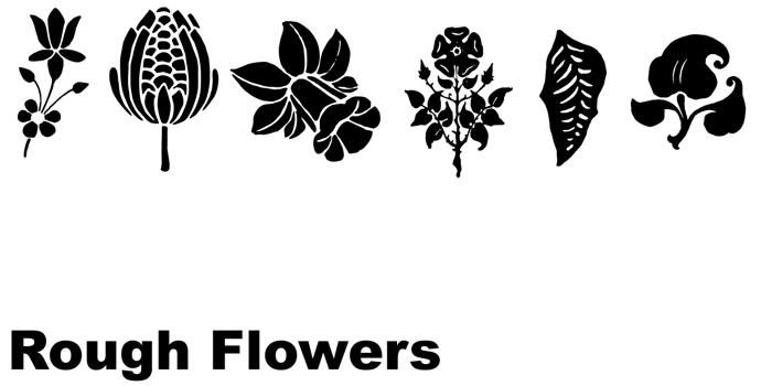 Rough Flowers Font poster