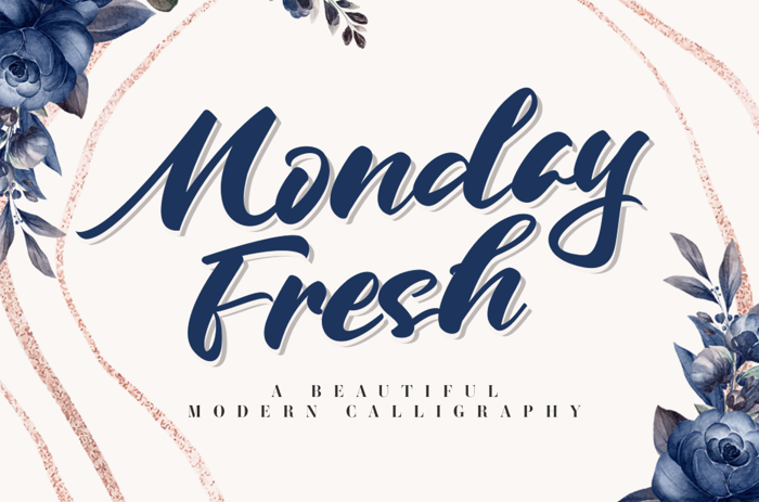Monday Fresh Font poster