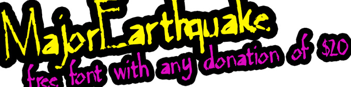 MajorEarthquake Font poster