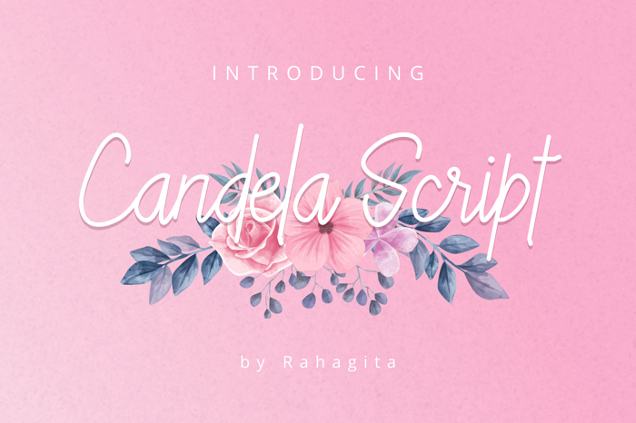 Candela Script Font poster