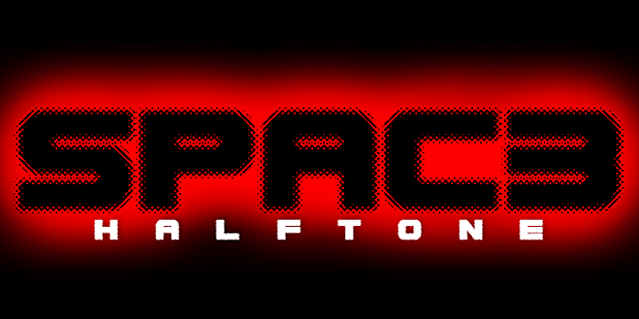 Spac3 halftone Font