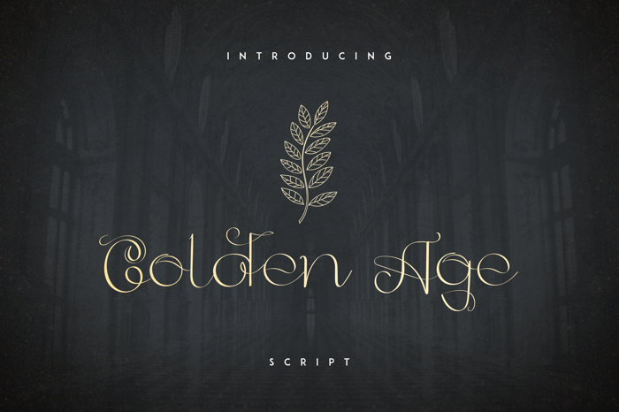 GoldenAge Font poster
