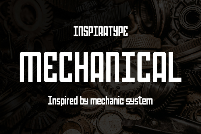 Mechanical Font poster