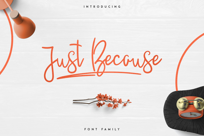 JustBecause Font poster