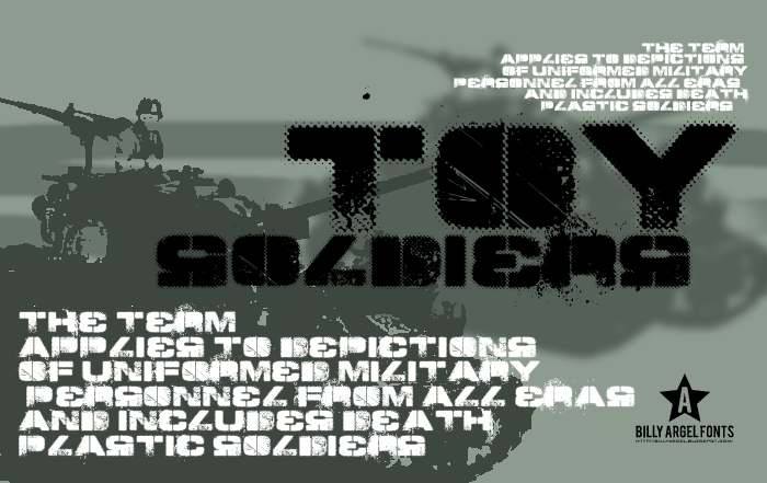 TOY SOLDIERS Font poster
