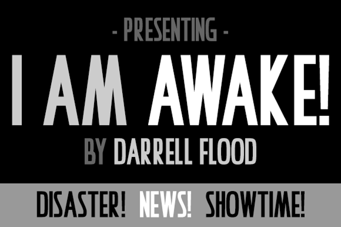 I Am Awake Font poster