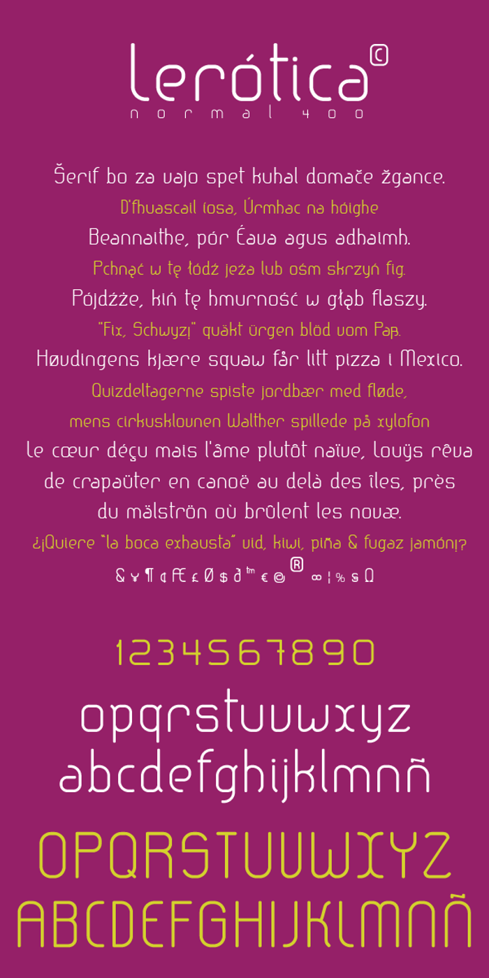 lerotica Font poster