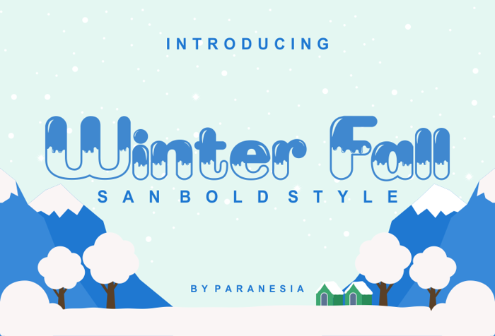 Winter Fall Font poster