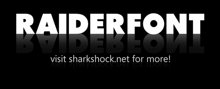 Raiderfont Font poster