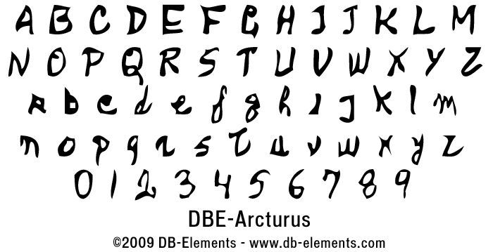 DBE-Arcturus Font poster