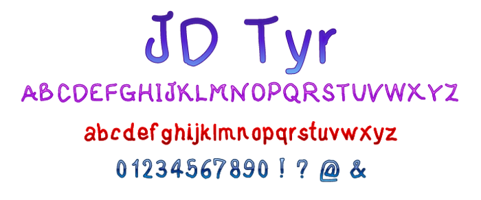 JDTyr Font poster