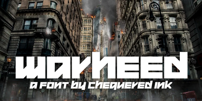 Warheed Font poster