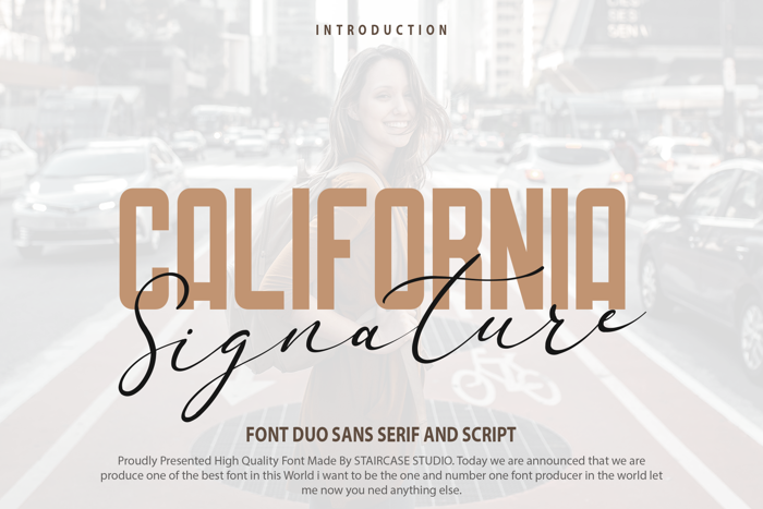 California Signature Font poster