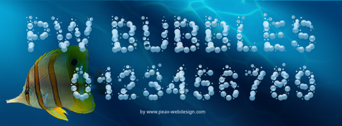 PWBubbles Font poster