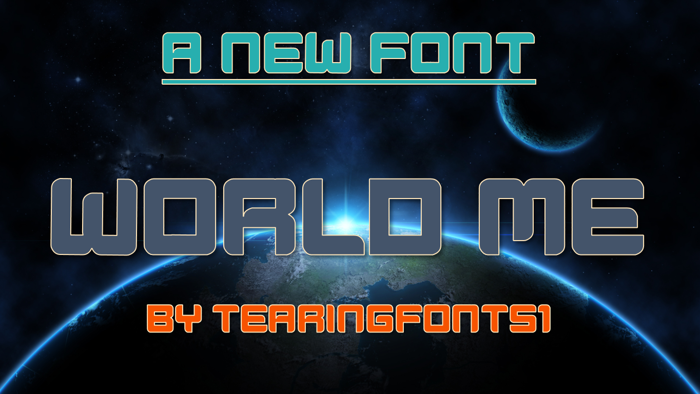 World Me Font poster