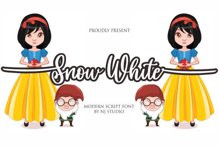 Snow White Font poster