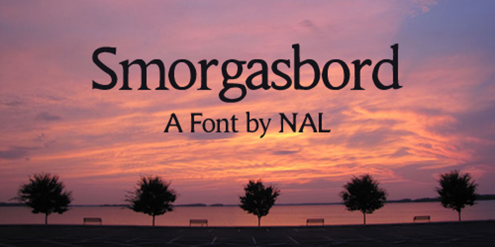 Smorgasbord Font poster