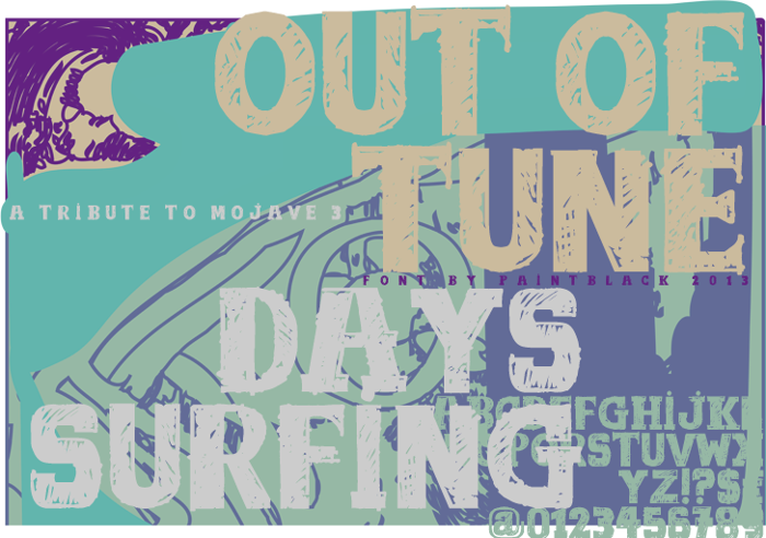 out of tune Font poster