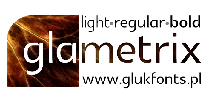 Glametrix Font poster