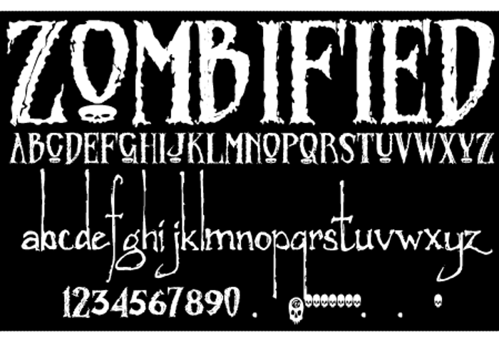 Zombified Font poster