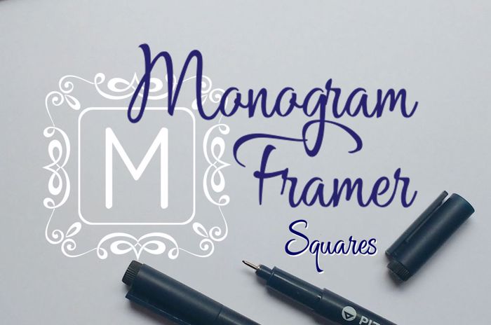 Square Monogram Frames Font poster