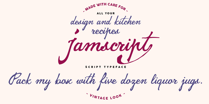 jamscript Font poster