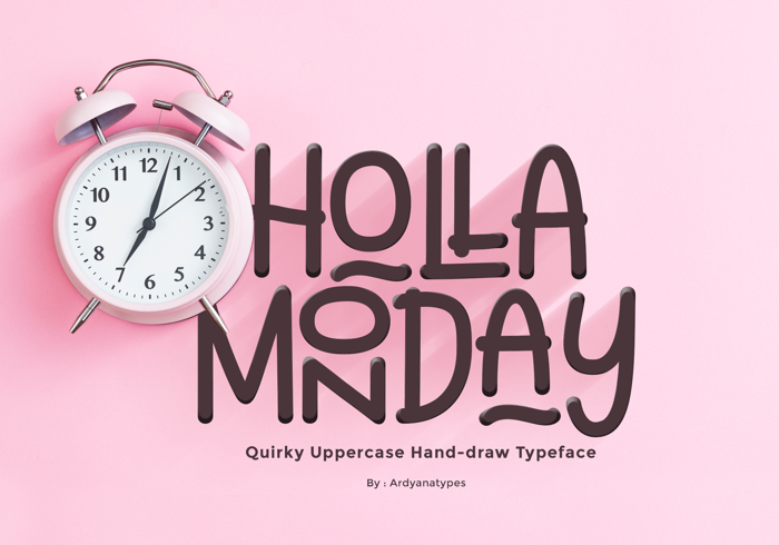 Holla Monday Font poster