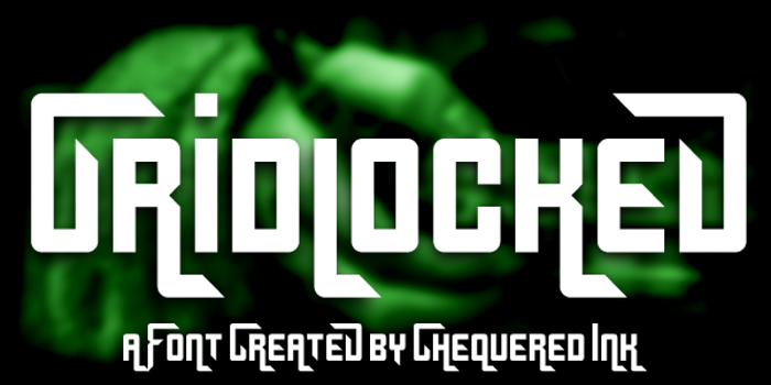Gridlocked Font poster