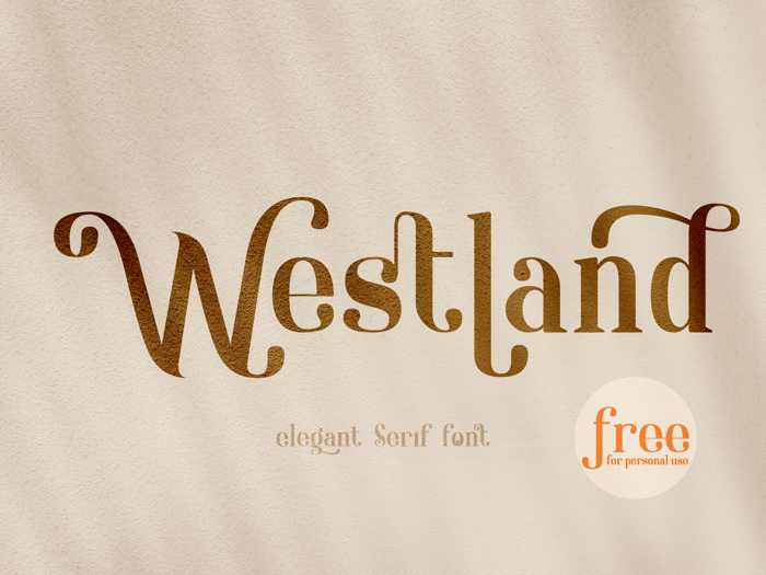 Westland Font poster
