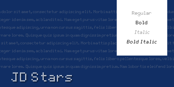 JD Stars Font poster