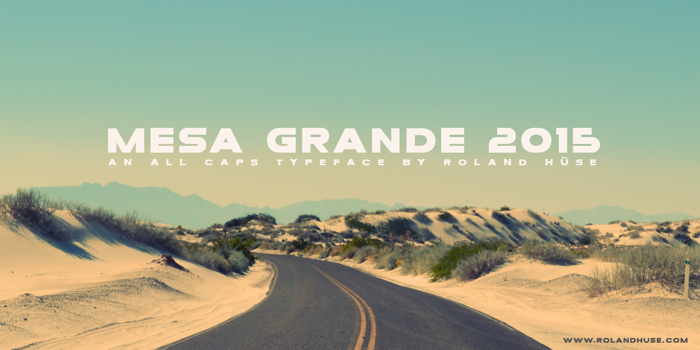 Mesa Grande Font poster