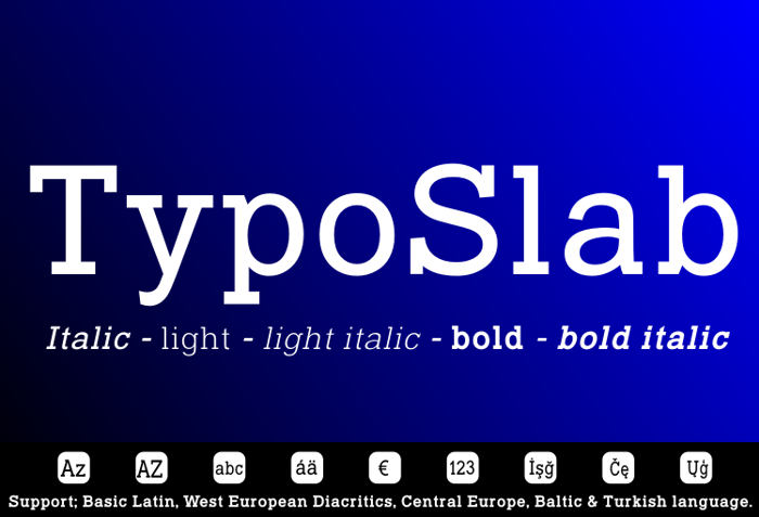 Typo Slab Font poster