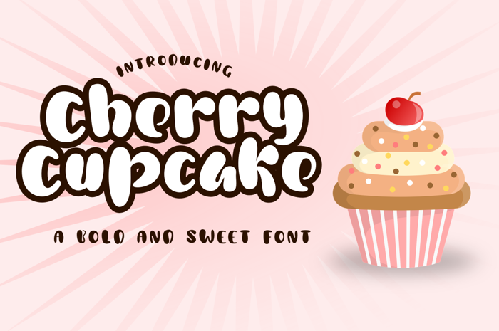Cherry Cupcake Font poster