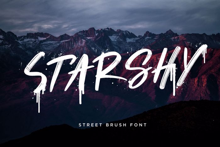 Starshy Street Brush Font poster
