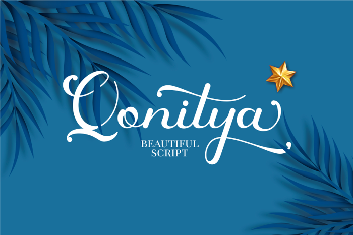 Qonitya Font poster