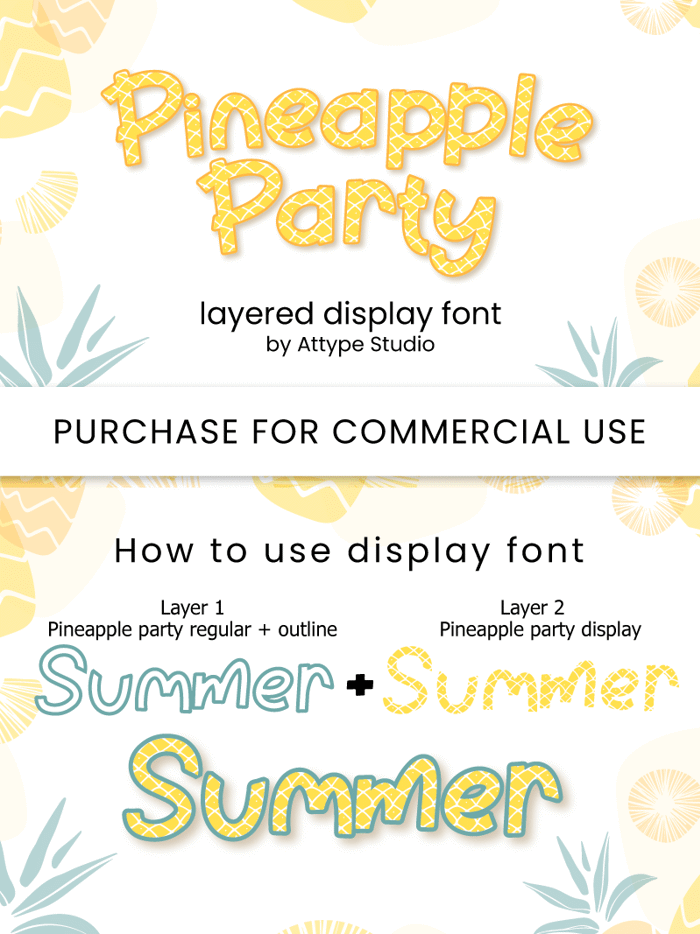 Pineapple Party Font poster