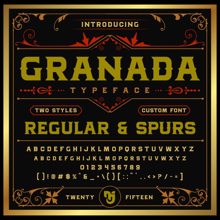 MJ Granada Font poster