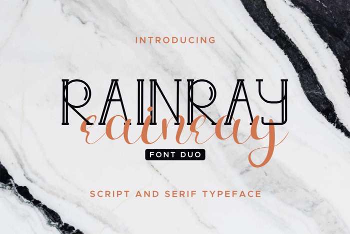 Rainray Font poster