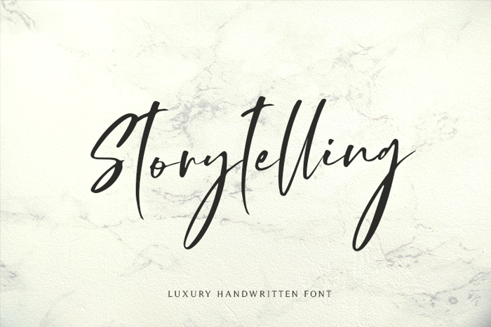 Storytelling Font poster