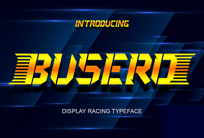 BUSERO Font poster