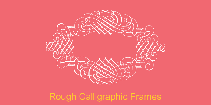 Rough Calligraphic Frames Font poster