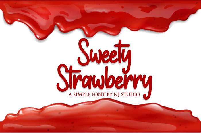 Sweety Strawberry Font poster
