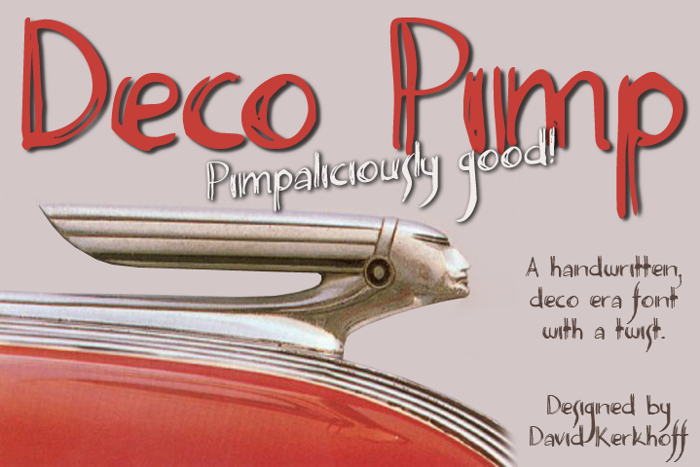 Deco Pimp Font poster