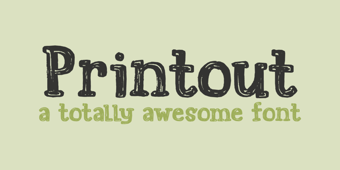 Printout DEMO Font poster