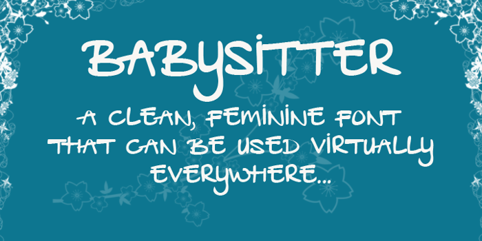 DK Babysitter Font poster